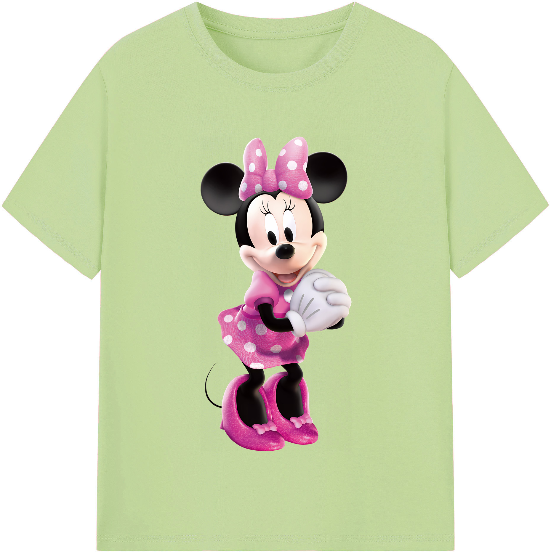 （画像用） ミッキーマウス Mickey Mouse 綿100％半袖Tシャツ（フロントプリント）